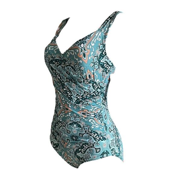 Jantzen Surplice Maillot One-Piece Swimsuit - Picture 4 of 6